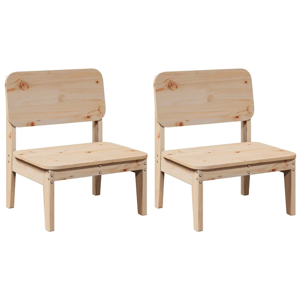Sedie da Giardino 2 pz | Sedie da Esterno 60x52,5x72 cm Legno Massello di Pino