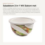 Saladekom 5L - Slakom con coperchio - Senza BPA - Stivabile - Resistente al lavastoviglie - Duraturo - Contenitore di conservazione