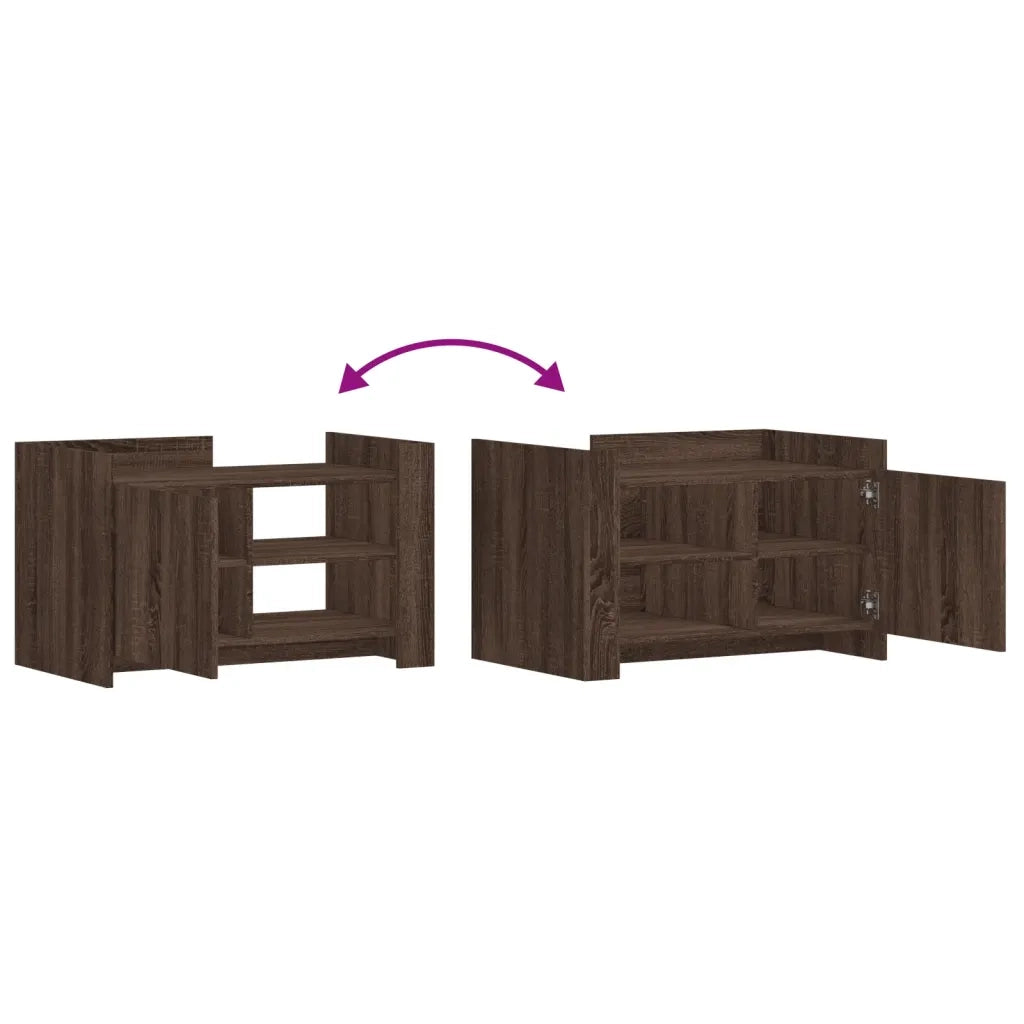 Tavolino da salotto | Tavolino da caff¨¨ | Tavolino da Soggiorno Rovere Marrone 80x50x50cm Legno Multistrato
