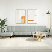 Divano Letto a L Grigio Chiaro 275x140x70 cm in Velluto 3157206