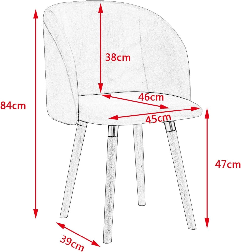 set di 2 sedie sala da pranzo sedie cucina moderne poltroncina salotto Adatte per Sala Pranzo, Soggiorno, Camera da Letto Estetica in Tessuto di velluto Gambe di Legno, Grigio BH121gr-2