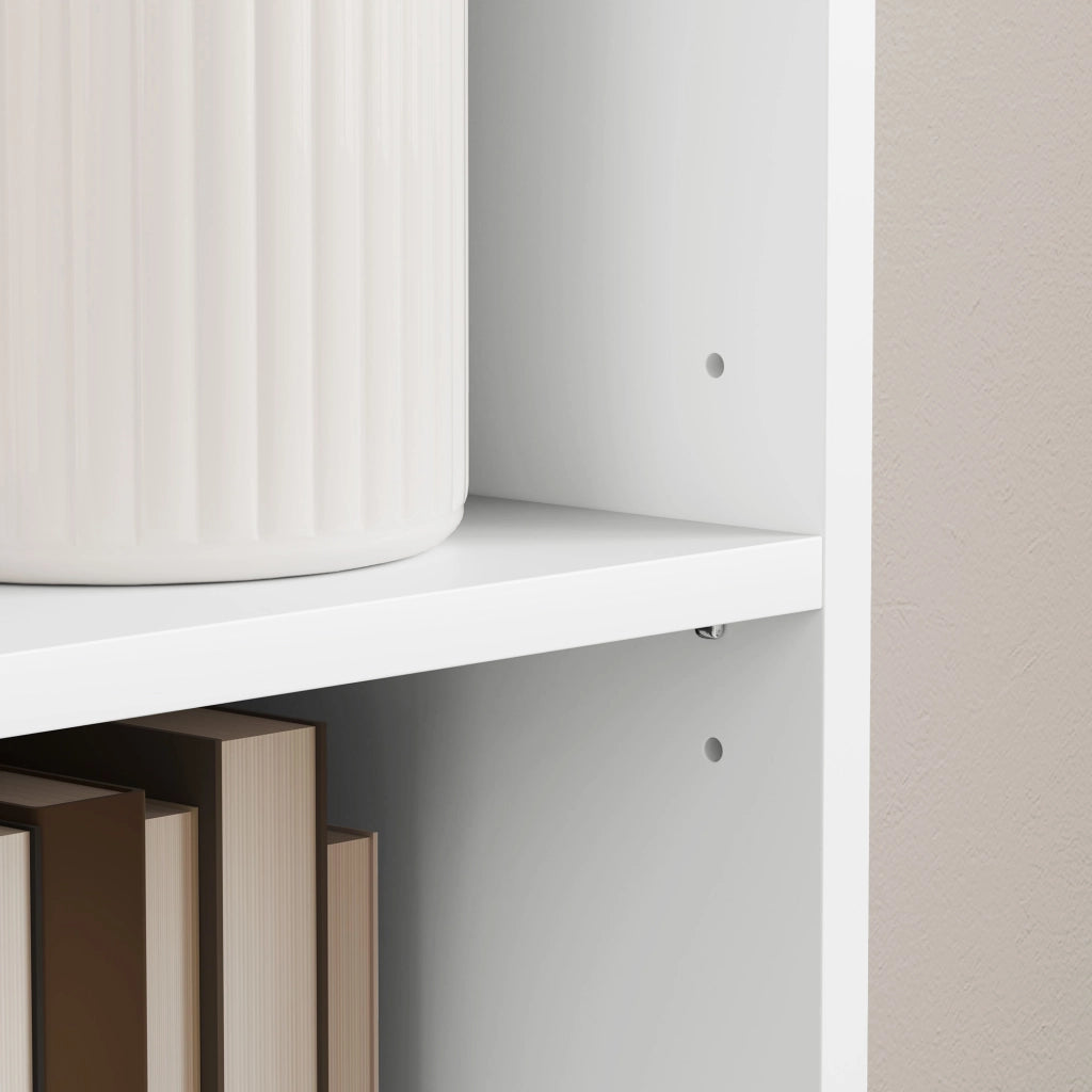 Libreria 5 Livelli Ripiani Regolabili ¨C Zephmum ¨C 30x24x133,5cm Bianco