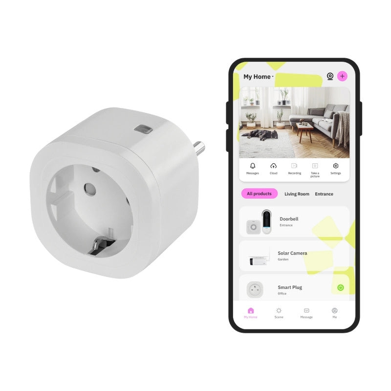 OMAJIN by Netatmo Presa Intelligente con timer. monitoraggio consumo. controllo remoto. spegnimento ritardato. risparmio energetico. Wi-Fi/Bluetooth. 16A/3680W. OSP-SK-01-EC