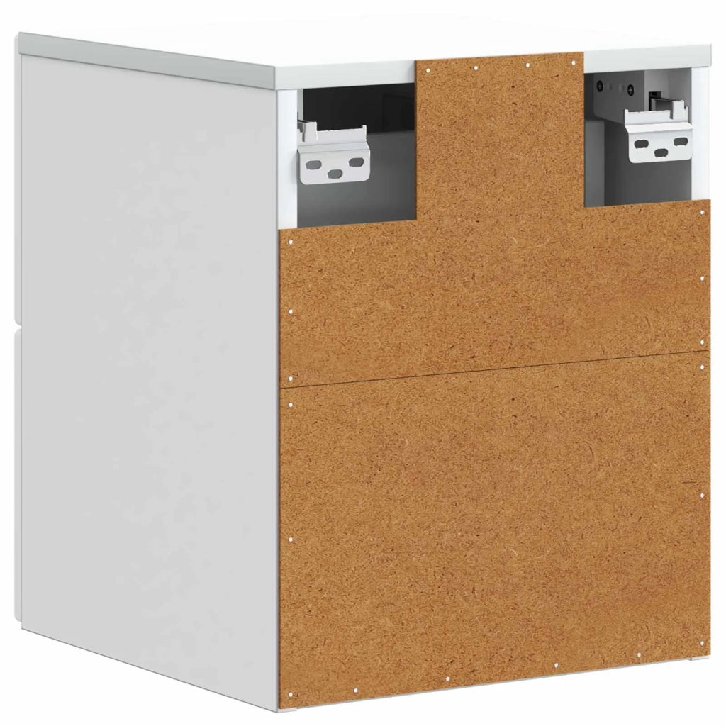 Mobiletto da notte a muro 2 pcs Bianco 33 x 34,5 x 40 cm 898466