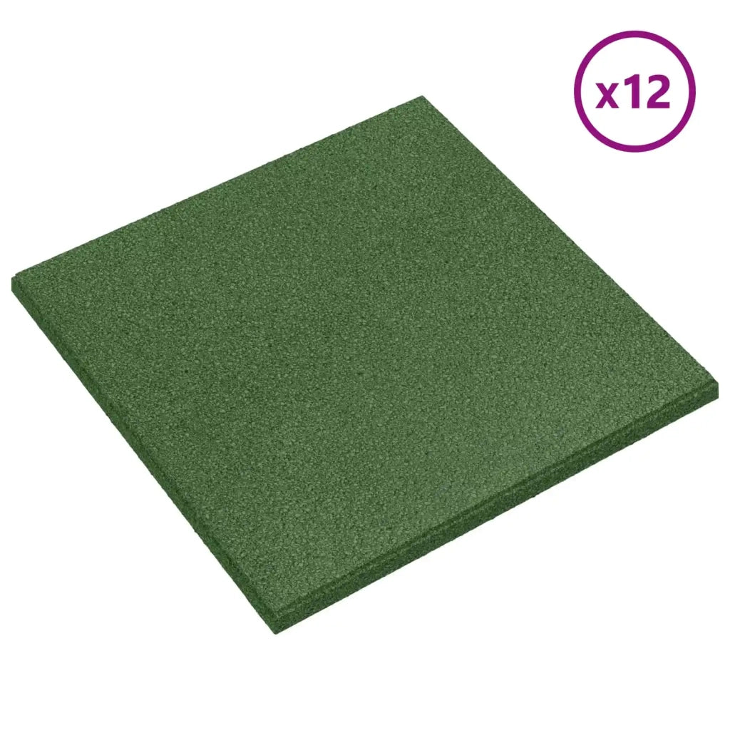 Piastrelle per Protezione dalle Cadute 12 pcs Verde 50 x 50 cm