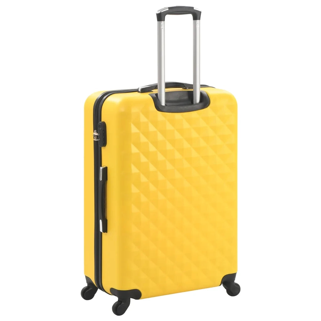 Set Trolley a Custodia Rigida 3 pz Giallo in ABS 91890