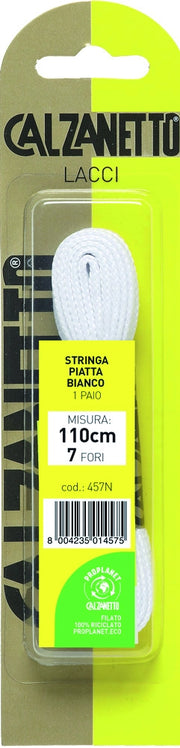 Calzanetto LACCI PIATTI PER SCARPE 2 PAIA cm.110 Col. Bianco
