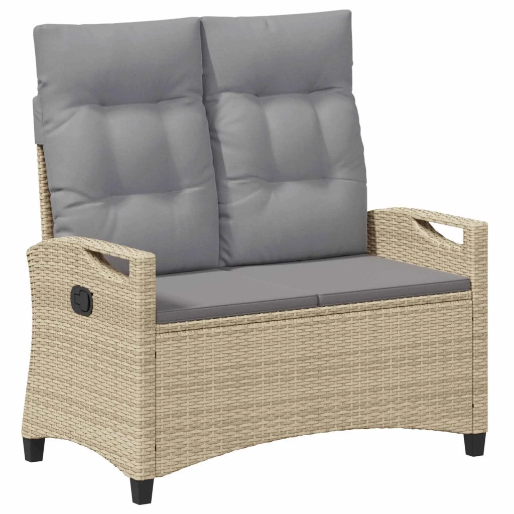 Panchina da giardino Beige e Grigio Chiaro 105 x 60 x 112 cm