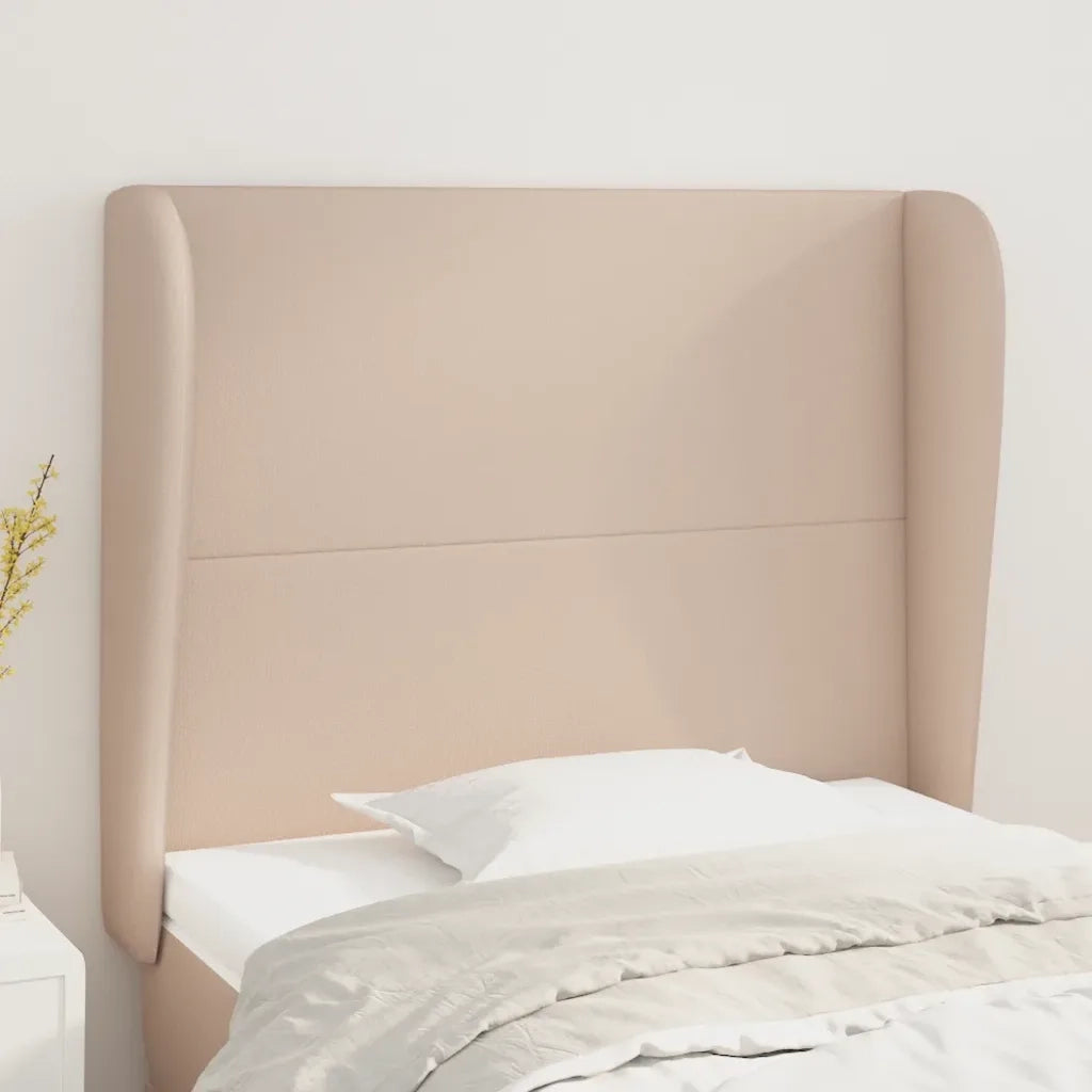 Testiera ad Orecchio-Testata con Orecchie Cappuccino 83x23x118/128 cm in Similpelle 830763