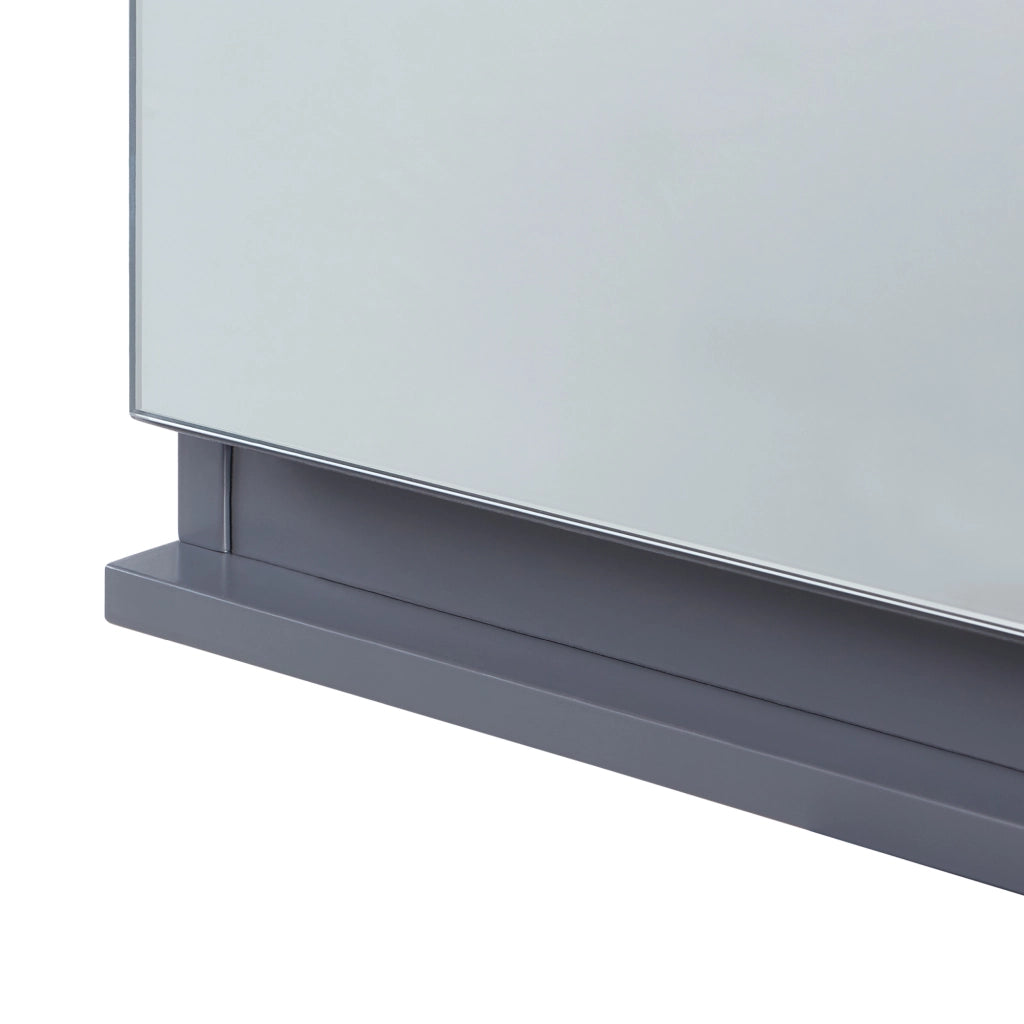 Mobiletto da Parete Overath per Bagno con 2 Ante a Specchio 50x60x20 cm - Grigio [en.casa]
