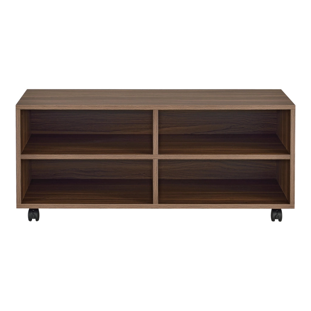 Mobile da Soggiorno Gränne a 4 Scomparti - Color Legno Scuro [en.casa]