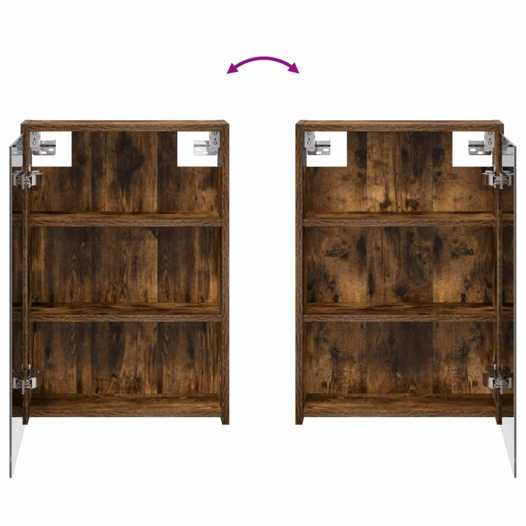 Mobiletto per specchio da bagno Rovere fumé 43 x 16 x 62.5 cm
