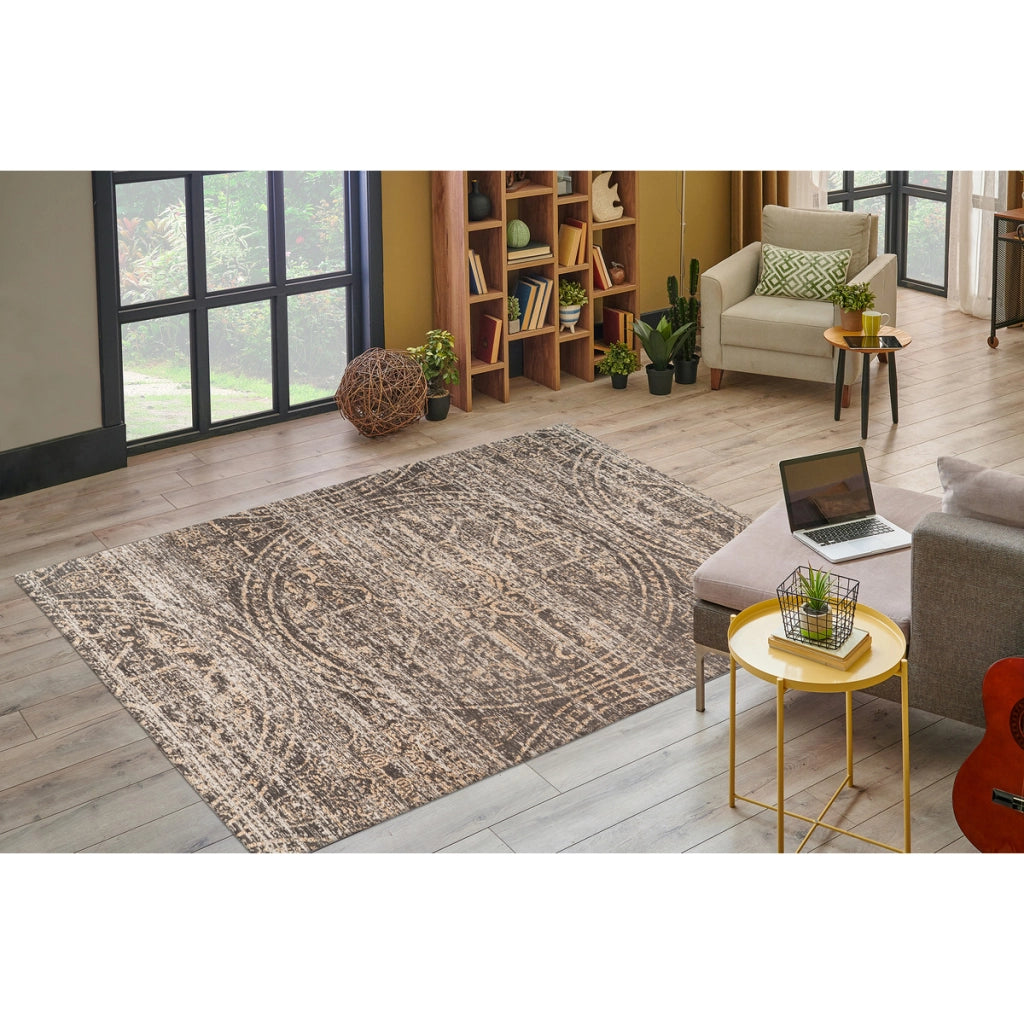 Tappeto Davis 400 Beige con Motivo Orientale 120x170 cm