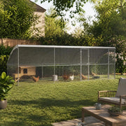 Chicken Cage Silver 600 X 200 X 198.5 Cm Galvanized Steel