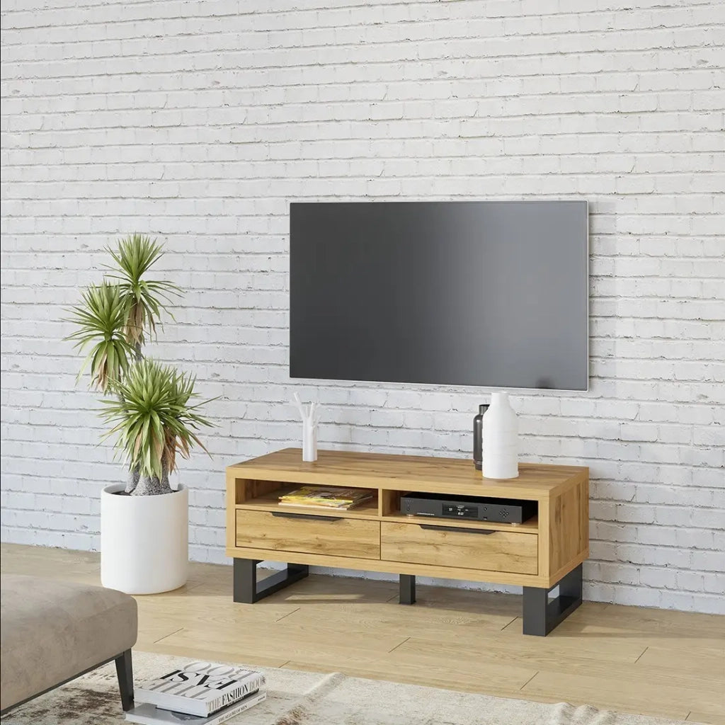 Mobile TV 120cm collezione MILO. Colore quercia. Stile design.