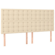 Testiera | Testata Crema 200x5x118/128 cm Tessuto