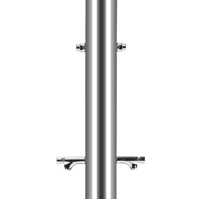 Doccia da Giardino Quadrupla 4 Temporizzatori e 2 Lavapiedi ATI Docce MUL-4P Inox Anodizzato