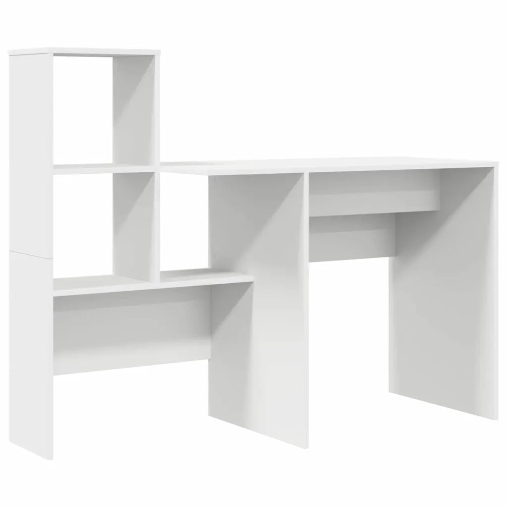 vidaXL Scrivania Bianco 131.5 x 50 x 106.5 cm Legno multistrato