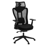 Sedia da ufficio ergonomica reclinabile 70 x 68 x 116-124 cm comfort ottimale con poggiatesta e braccioli in rete 3D in nero 20_0011094