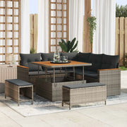 Set Divano da Giardino 8 pcs Grigio polyrattan 3362908