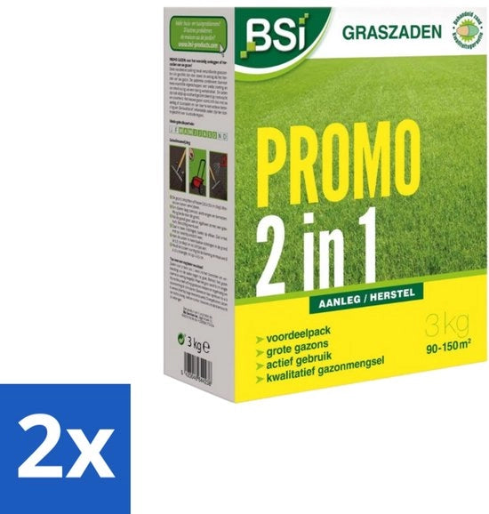 Promo 2-in-1 per il Restauro e la Velocizzazione del Prato - 3 kg - Pacchetto di Risparmio - 2 pezzi