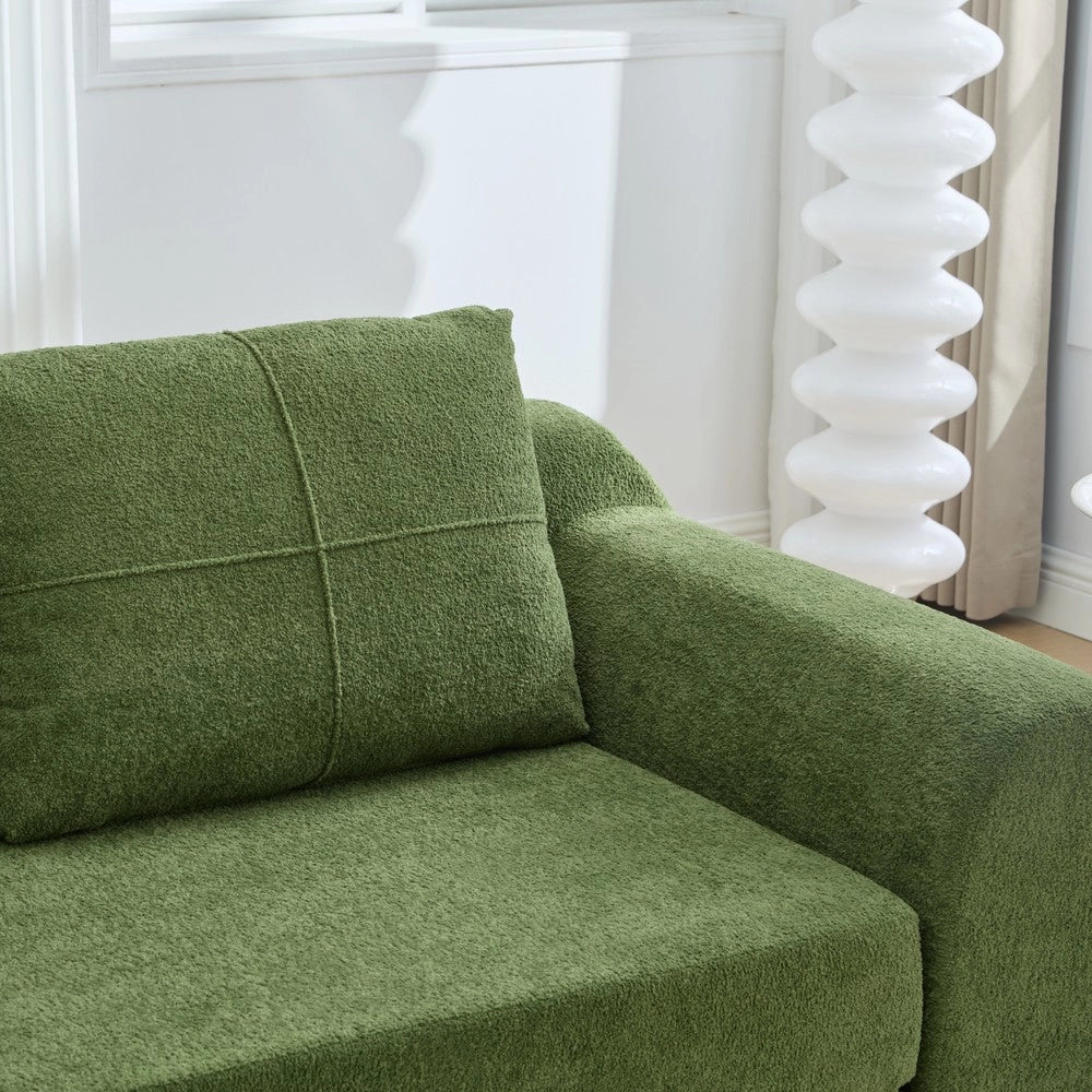 Divano Letto Pieghevole con Braccioli ¨C Xylo ¨C Verde, 179x95x79 cm
