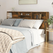 Testiera con Contenitore Rovere Fumo 200x19x103,5 cm 817258