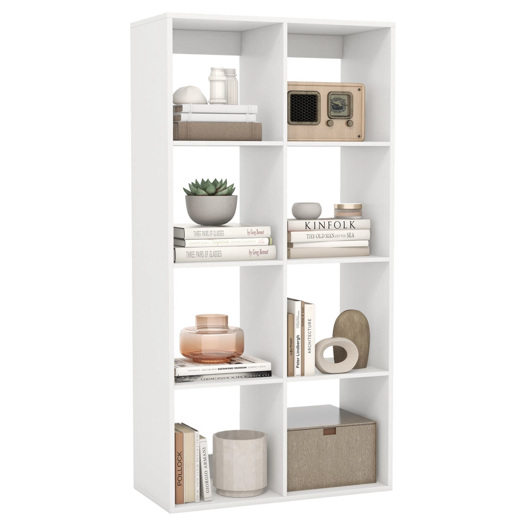 Libreria a cubi 8 scomparti moderno sbarra anti-ribaltamento 4 livelli-Organizer autonomo per soggiorno camera studio