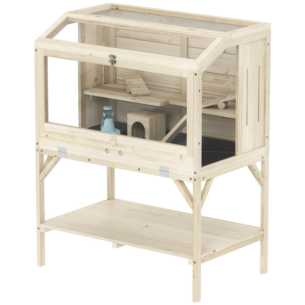 Gabbia per criceti in legno a 2 livelli con ripiani ¨C zephmum ¨C 84x53x110 cm