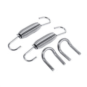 Sistema di scarico per motocicletta con valvola di scarico 65mm - Montaggio rotativo - Flessibile - Fodere in acciaio inossidabile - Completo di supporto - Kit da 2 pezzi - Doppio sistema di regolazione