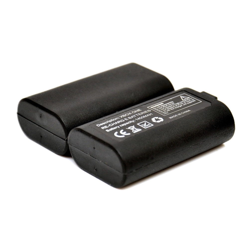 Trade Shop - 2x Batteria Ricaricabile + Di Ricarica Dock Stazione Per Xbox One Joystick -
