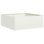 Fioriera | Cassetta per fiori | Vaso Bianca 80x80x30 cm in Acciaio
