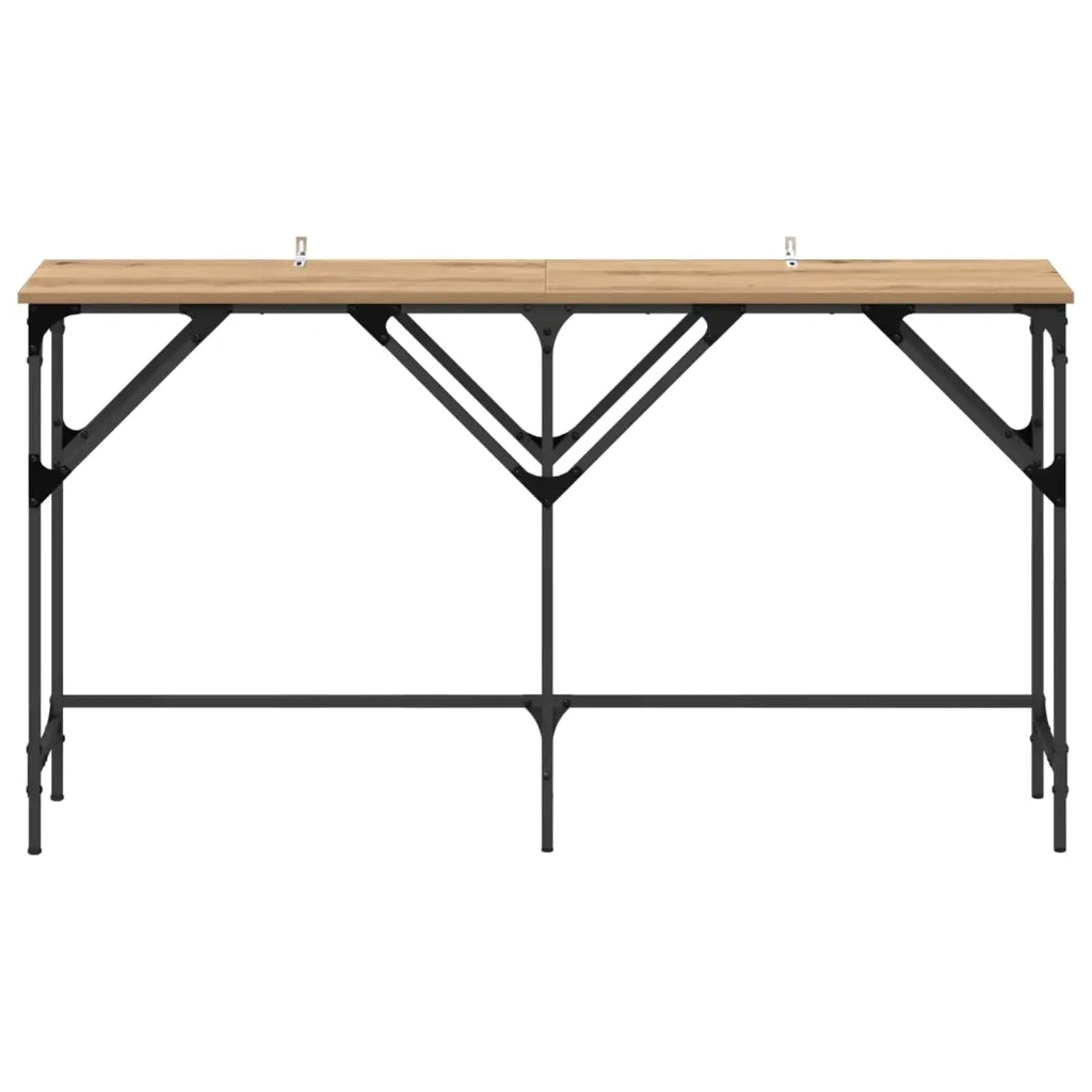 Tavolo consolle rovere artigianale 140 x 29 x 75 cm