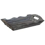 Vassoio in legno grigio 32x20x4/6,5h