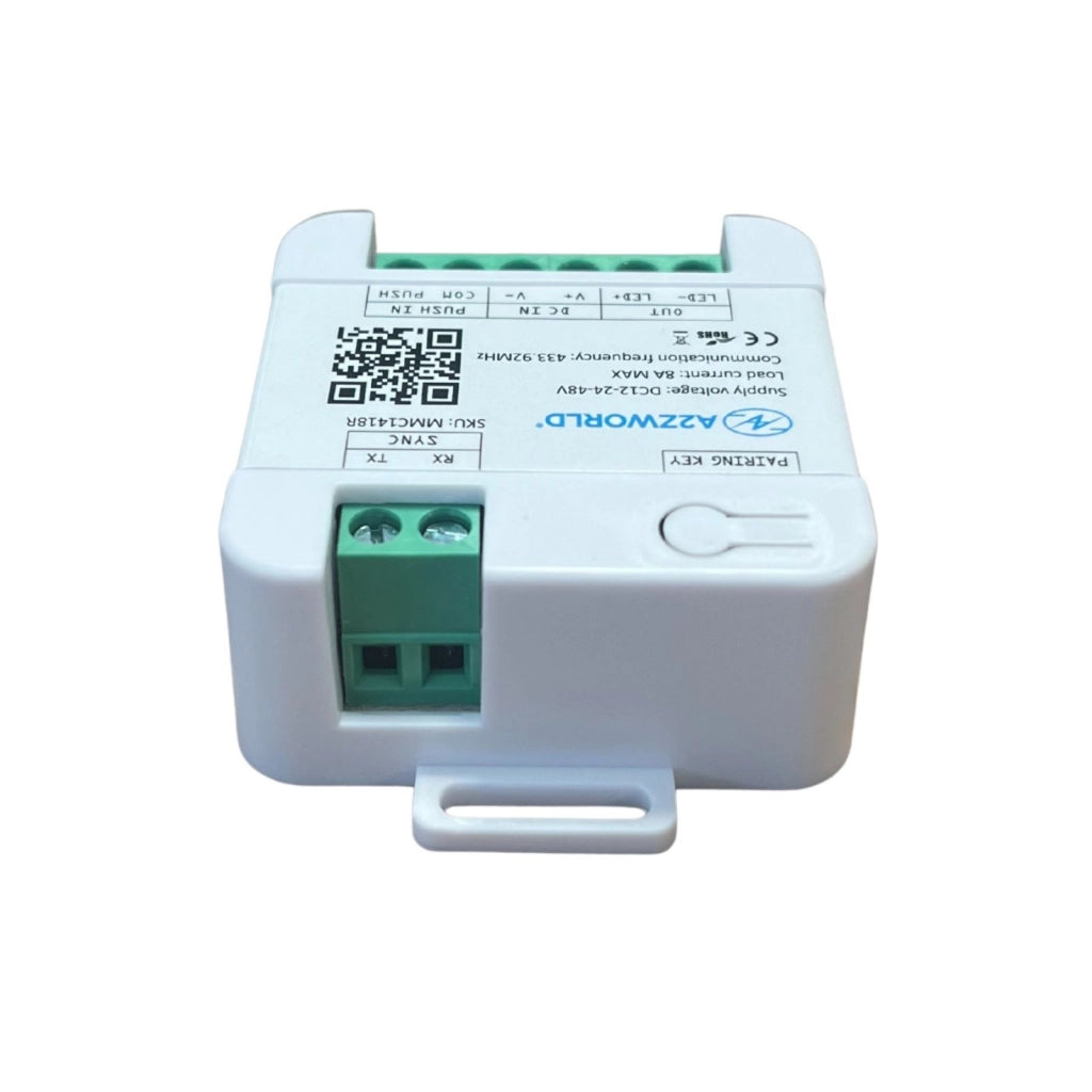 LED Dimmer Con Pulsante e RF 433MHz Via Radio, Regolatore di Intensità 12V 24V 48V 8A, Controllo Wireless, IP20