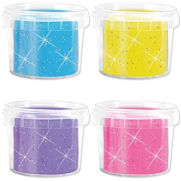 Argilla da modellare Feel Good - Glittering (4x90gr) - SES CREATIVE