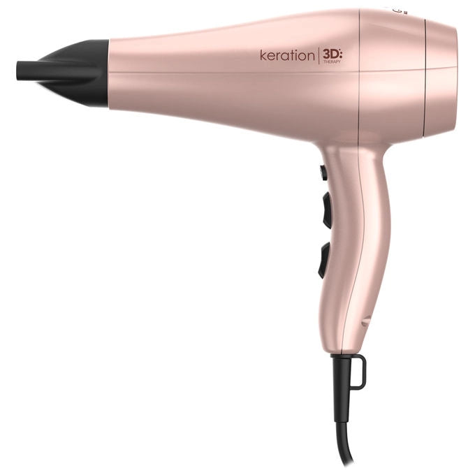 GA.MA Phon Keration Diva 3D: preserva la cherativa naturale dei capelli, tecnologia agli ioni, anti crespo, 2300W, motore AC a lunga durata, Sei combinazioni di temperatura e velocità, colpo d'aria fredda incluse 2 bocchette e 1 diffusore