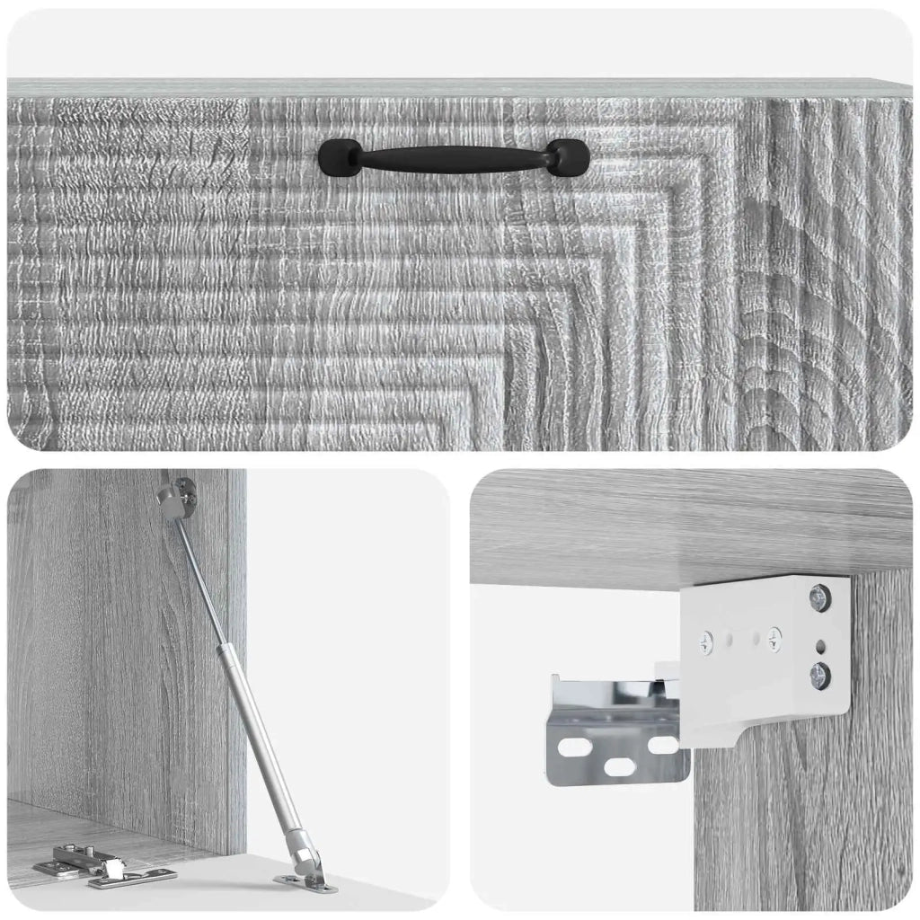 Mobile Porta TV da Muro Grigio Sonoma 98 x 31 x 30 cm