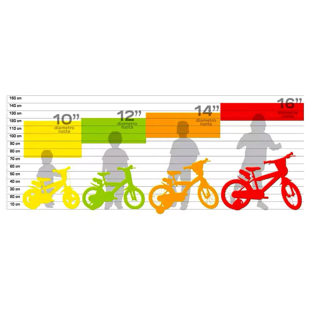 Bicicletta per Bambino 16” 2 Freni Nerf Nera