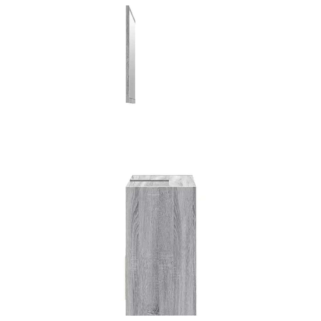 Set Mobili da Bagno | Armadio da bagno 2 pz Grigio Sonoma in Legno Multistrato