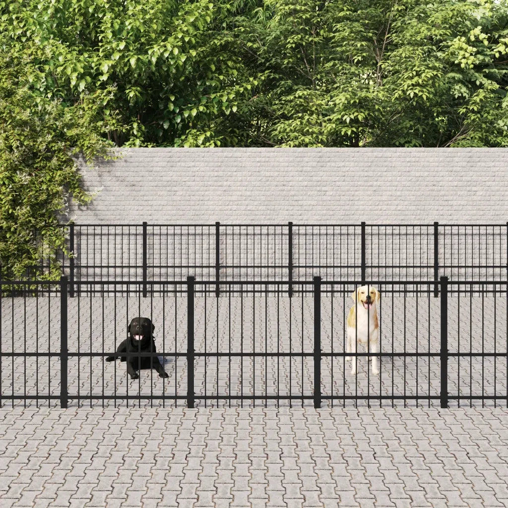 Gabbia per Cani da Esterno in Acciaio 59,28 mÂ²