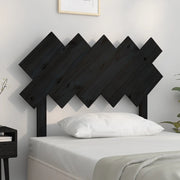 Testiera per Letto Nera 104x3x80,5 cm in Legno Massello di Pino 819209