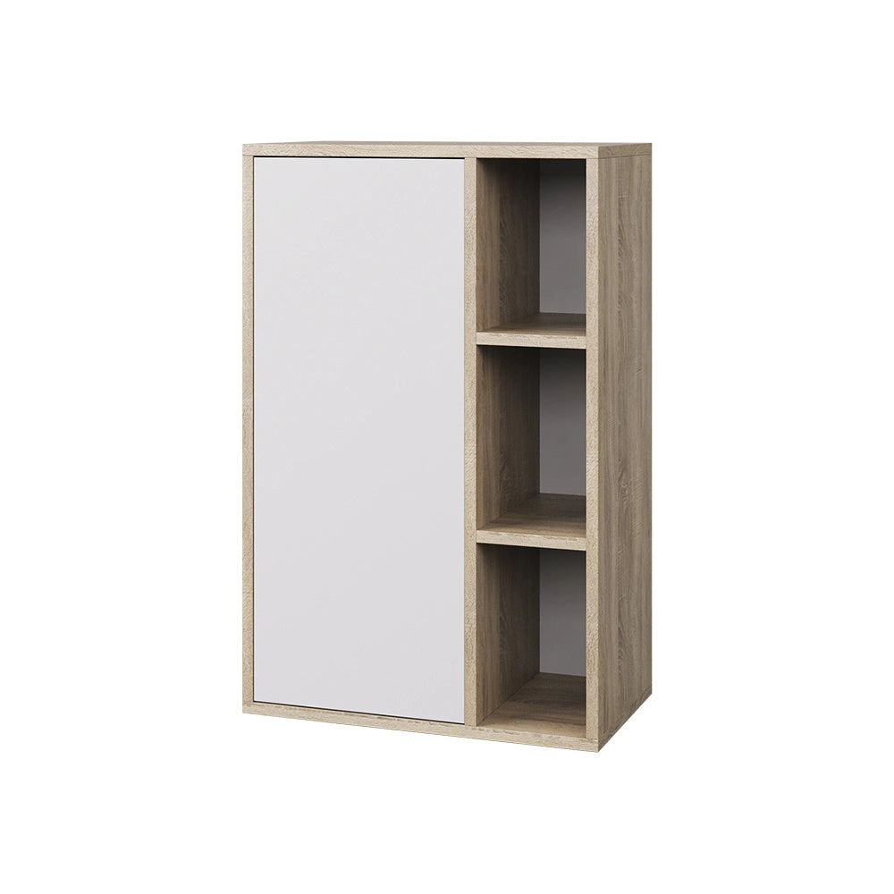 Vicco Libreria da parete Sonoma/Bianco 50.1 x 78.4 cm con 2 scomparti chiusi