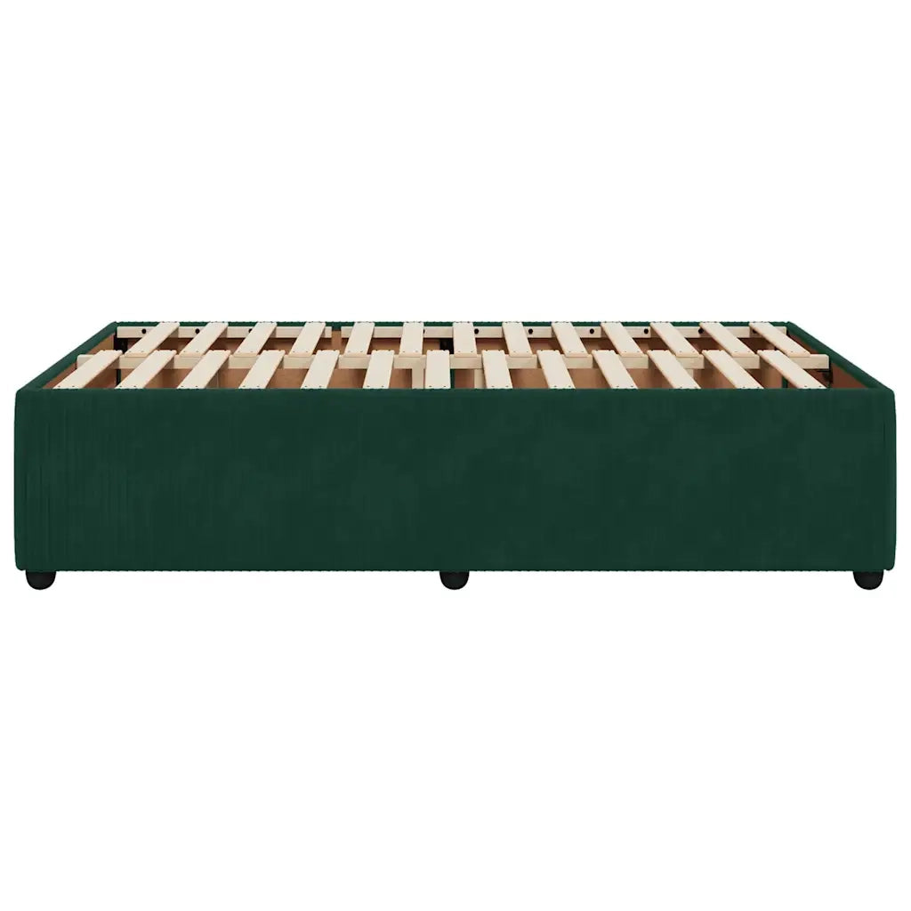 Giroletto senza Materasso Verde Scuro 120x200 cm in Velluto