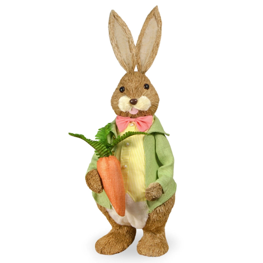 Coniglio di campagna Grande con Vestito e Carota h 80 cm