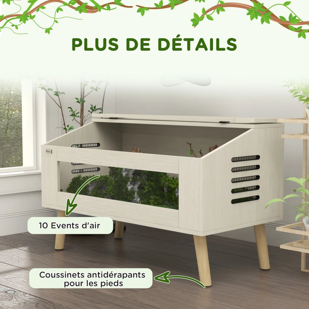 Terrarium per Rettili ¨C zephmum ¨C Vetro Temperato 100x50x60 cm