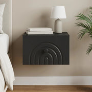 Mobiletto da notte a muro con cassetto Nero 33 x 34,5 x 20 cm 898087