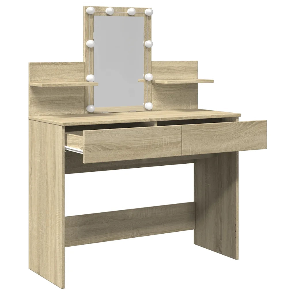 Toeletta con LED Rovere Sonoma 100x40x130 cm