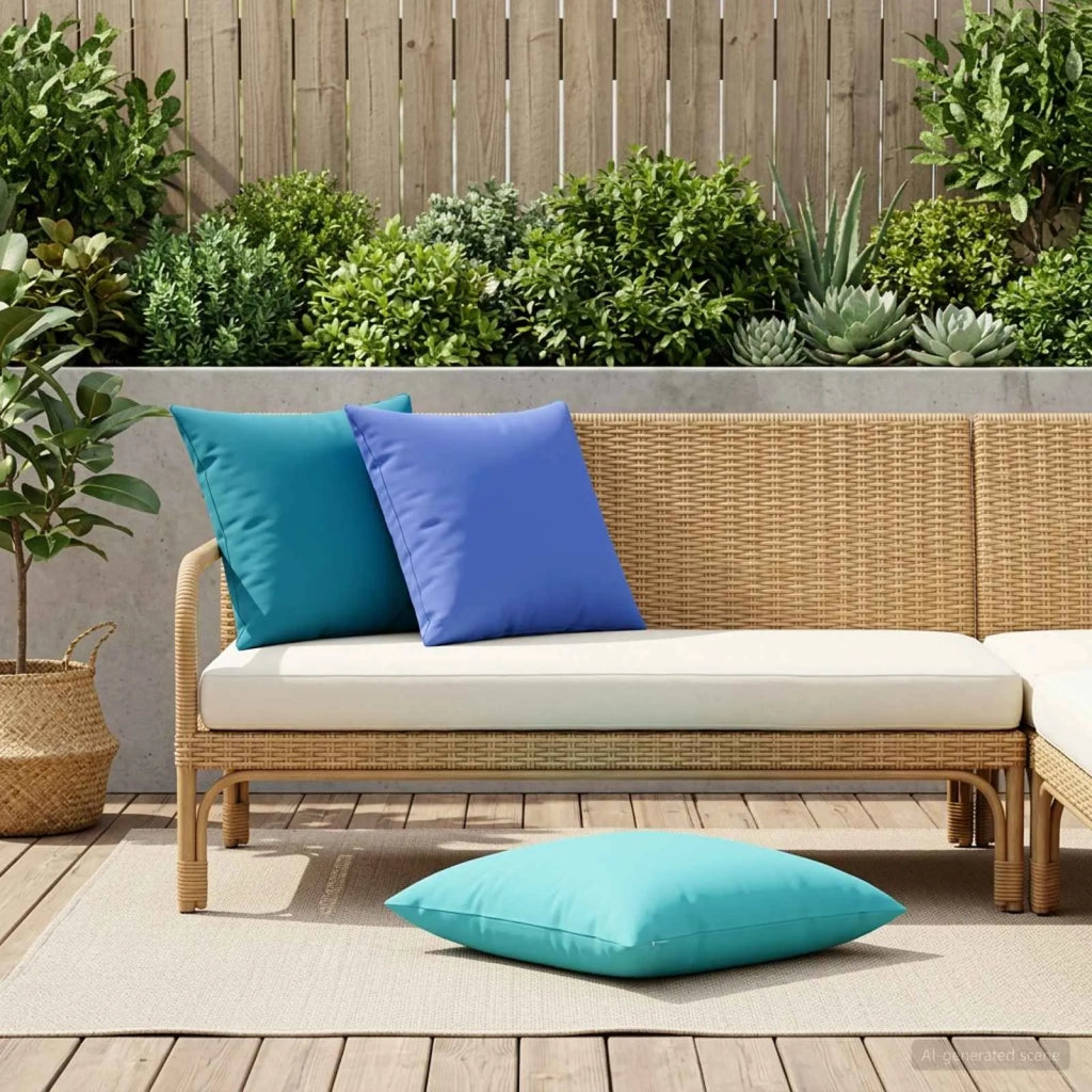 Federa 6 pcs HEERLEN Turchese 60 x 60 cm Poliestere 912710