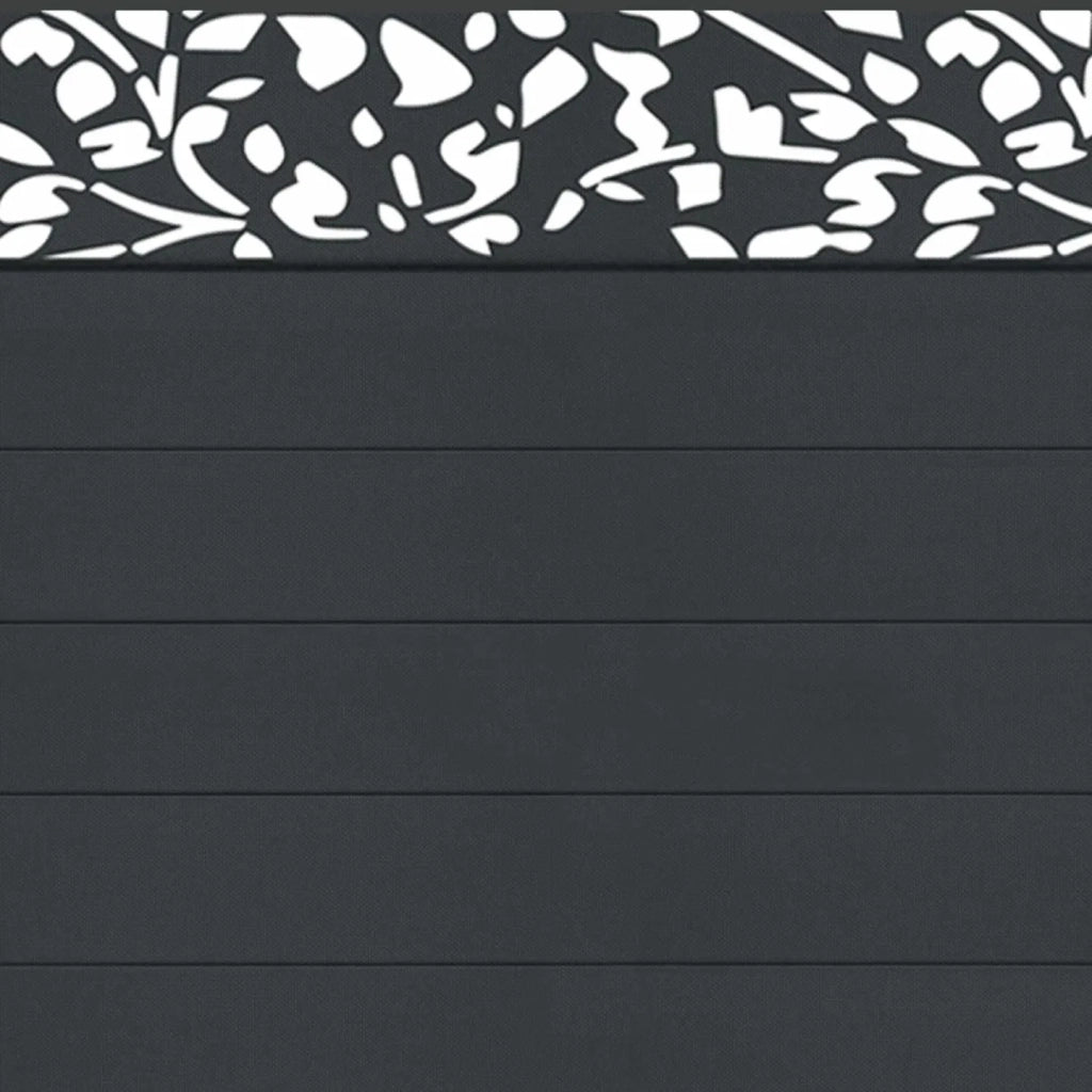 IDMarket - Schermo oscurante 1,5 x 10M effetto doghe di recinzione con motivo FLOWER 160 gr/m²